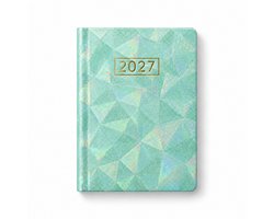 Mini Pocket Weekagenda 2027 A7 – 1 week op 2 pagina’s – 7,4x10,5 cm – Groen