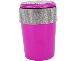 Mini Prullenbak - Afvalbak Bureau - Ruimte Opgeruimd - Met Uitneembare Voering - 800 ml - Paars