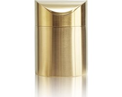 Mini Prullenbak - Bureau Roestvrijstalen Afvalbak - Kleine Afvalbak Met Deksel - Compact Design/Ruimtebesparend - 1 Stuk - goud