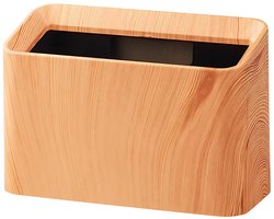 Mini prullenbak voor op het bureau, prullenbak met houtnerfpatroon, retro prullenbak zonder deksel, geschikt voor keuken, kantoor, woonkamer, kaptafel (massief hout).