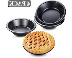 Mini-quiche vorm - set van 4 - taartvorm - diameter 12 cm - anti-aanbaklaag tartelette vormen