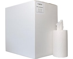 Mini rol papier, 22 cm x 120 mtr, 12 rol - handpapier - afdroogpapier - papierrol handen - papierrol