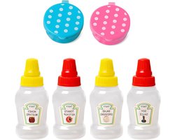 Mini sauscontainers en specerijdozen - Handige set voor camping, picknick en koken met deksel en dispenserfunctie