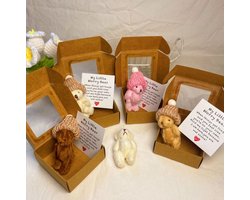 Mini Teddy Beertjes - Teddybeer Knuffel - Mini Knuffel - 4 stuks - Beer - Pluche beer - Knuffelbeer - Knuffeldier - Meisjes - Vriendschap - Geschenk - cadeau voor haar