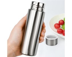 Mini thermosfles 150 ml - Mini roestvrijstalen thermosfles - Afgesloten reisthermosfles - Draagbare koffiemok - Mini warmwaterfles - Thermosfles voor koude dranken - Zilver