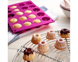 Mini-tulbandvorm siliconen bakvorm tulband cakevorm traditionele siliconen cakevorm 20 stuks met antiaanbaklaag voor je chocoladedesserts