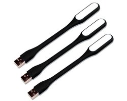 Mini USB LED-lamp - USB-laptoplamp - Zwart 3-pack