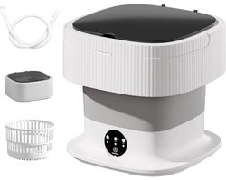 Mini Wasmachine - Compact Apparaat - Snel Wassen - Energiezuinig Model - 30x30x26 cm - Wit
