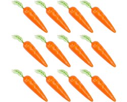 Mini Wortelen Decoratie - Kunst Wortel Ornament - Tafel Decoratie - Realistische Textuur - 80mm Lang - Koraal