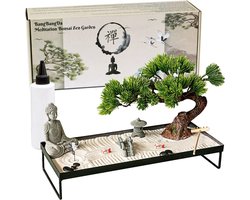 Mini Zen Tuin Set met Boeddha en Bonsai voor Meditatie en Bureau
