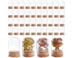 Miniatuur glazen klokken - 99 stuks - Transparant