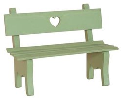 Miniatuur Houten Tuinbank Buiten - Decoratieve Accessoire voor Poppenhuis en Landschapsdecoratie