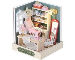 Miniatuur Poppenhuisset 1:24 met Meubels - Creatief Doe-Het-Zelf Project voor Kinderen en Volwassenen