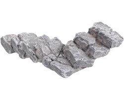 Miniatuur Stenen Trap - Dorpel Brug - Tuin Decoratie - Realistisch Design - 7.8 x 6 cm - Grijs