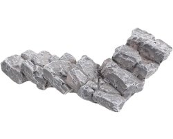 Miniatuur Stenen Trap - Tuinladder Decoratie - Landschap Decoratie - Robuuste Constructie - 78 x 6 x 15 cm - Grijs