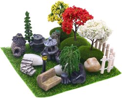 Miniatuur Tuin Accessoires - Feeën Tuin Set - Poppenhuis Decoratie - Uitgebreide 26-delige set