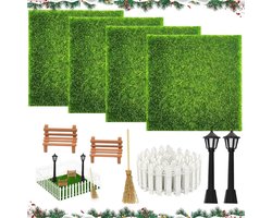 Miniatuur Tuinaccessoires - Poppenhuis Decoratie - Doe-het-zelf Projecten - Realistische Miniatuur Stijl - 10 Stuks Set - Groen