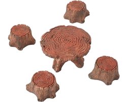 Miniatuur Tuinset - Poppenhuis Meubels - Landschap Decoratie - Hars Materiaal - 5.4 x 5.55 x 3.2 cm - Camel