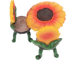 Miniatuur Tuinset - Sprookjesmeubels Diorama Meubels - Bureau Decoratie - Zonnebloem Thema - 6.5 x 6.5 x 4 cm - Multicolor