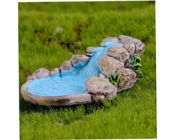 Miniatuurtuinset met vijver - Weerbestendige landschapsdecoratie voor tuin, balkon en stream - Eco-vriendelijk en perfect voor DIY miniatuurwerelden
