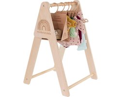 Miniland Kledingrek - Houten rek voor poppenkledij - Stimuleert sociale vaardigheden