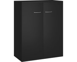 Minimalistisch Dressoir 60x30x75 cm - Bewerkte Hout in Zwart