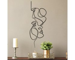 Minimalistische Metalen Lijn Kunst Wanddecoratie voor Binnen