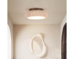 Minimalistische Wabi Sabi plafondlamp - Marmeren LED-plafondlamp - Mid Century plafondlamp voor inbouwmontage - voor slaapkamer, woonkamer, keuken, eiland, hal - 3-kleurig