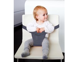 Minimonkey Mini Chair Pocket - travel reis kinderstoel - Grijs - geschikt voor Stokke Tripp Trapp - compact kinderzitje ideaal voor op reis