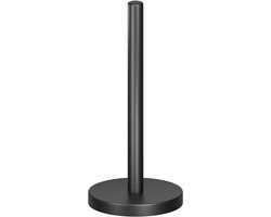 Minismus Keukenrolhouder Zwart Staand met Verzwaarde Basis