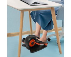 Minitrainer – Hometrainer – Bureaufiets – Stoelfiets – Deskbike – Compact Onder-tafel Design – Handmatige Weerstand – Antislip Pedalen – Robuust IJzer & Kunststof – Ruimtebesparend Oranje/Zwart
