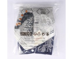 Minizone Baby Bandana's 6-pack, superzachte en absorberende driehoekige slabbetjes met katoenen bandana voor jongens en meisjes, Tiger & Duck