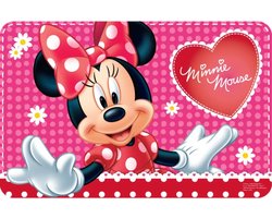 Minnie Mouse bloemen placemat 43 x 28 cm multicolor