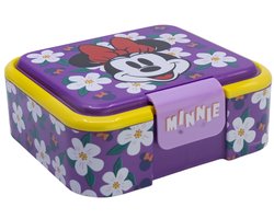 Minnie Mouse Broodtrommel Kind – 3-vaks Lunchbox – 900 ml – BPA-vrij – Stevig & Lekvrij – Disney Design