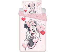 Minnie Mouse Dekbedovertrek Balloon - 140 x 200 cm - Katoen roze