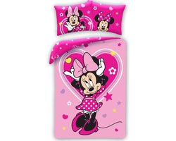 Minnie Mouse Dekbedovertrek Lovely - 140 x 200 cm - Katoen - 70 x 90 cm