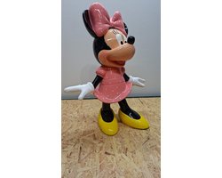 Minnie Mouse met roze jurk beeld - Decoratie - Woonaccessoires - Beeld - gelamineerd polyester - 55cm Hoog