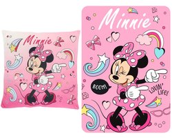 Minnie Mouse slaapkamerset; kussen en fleece deken