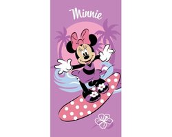 Minnie Mouse strandlaken Surfing 70 x 140 cm paars