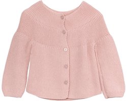 Minora Baby Gebreid Vest - Baby kleding jongens en meisjes- Hoogwaardige Baby vest- Kraamcadeau - Babyshower, Newborn-Roze 12 Maanden