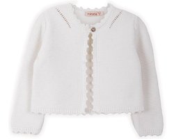 Minora Baby Gebreid Vest - Baby kleding jongens en meisjes- Hoogwaardige Baby vest- Kraamcadeau - Babyshower, Newborn-Wit 1/3 Maanden