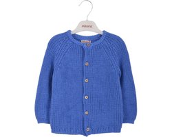 Minora Baby Gebreid Vest Links- Baby kleding jongens en meisjes- Jongen Winterjas-Hoogwaardige Baby vest-Indigo 3-6 Maanden/68- Kraamcadeau - Babyshower, Newborn- Sinterklaas