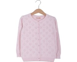 Minora Kind Gebreide Vest-8 Jaar - Cardigan voor Meisjes- Hoogwaardige Baby Kleding- Ronde Hals Jas- lange mouwen-Roze-Sinterklaas cadeautjes