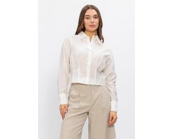 Minus Msoriana Shirt Dames - Jurken - Gebroken wit - Maat 42