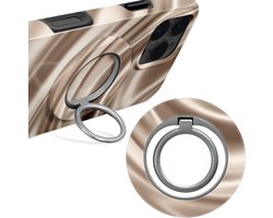 MIO by Mobilize Ring Holder - Universele MagSafe Ring Houder - Vinger Houder - MagSafe Standaard - 360° Draaibaar - Smartphone Grip - Met Plakbare MagSafe Ring - Silky Dreams