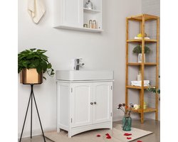 MIRA Home - Badkamermeubel - Wastafelmeubel - Badkamerkast - Wastafel - Kast - 60x30x60