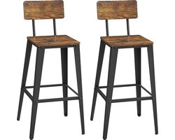 MIRA Home - Barkruk - Barkrukken - Set van 2 - Barstoel - Vintage - 45,4x45,4x102,2