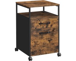MIRA Home - Bestelkast - Kantoorkast - Kantoor - Bruin/Zwart - 41x45x66