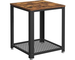 MIRA Home - Bijzettafel - Koffietafel - Bruin - Hout - 45 x 55 x 55
