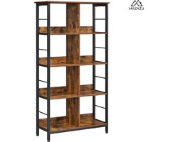 MIRA Home - Boekenkast - Archiefkast - Bruin - Hout - 33x80x149
